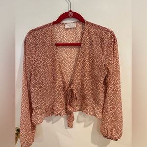 SAGE Pink & White flower pattern top